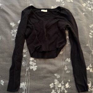 PacSun La Hearts Black Knit Long Sleeve Top Size Large